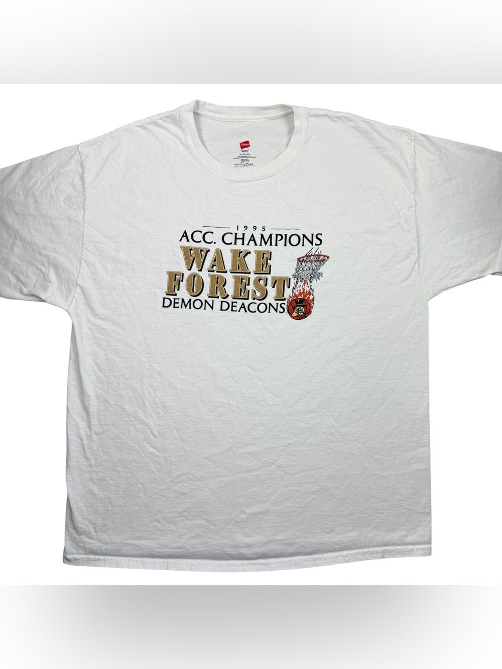 Wake Forest Basketball 1995 ACC Champions Demon Deacons Men’s Logo t-shirt XL